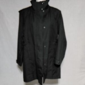 Easy Care, Knee Length Black Rain Coat